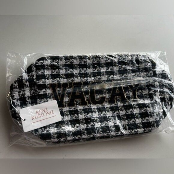 Women's Vacay XL Bag Travel  Black Plaid bag packing bag - Picture 8 of 12